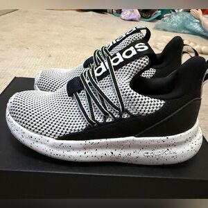Adidas Kids Black and White Mesh Sneakers